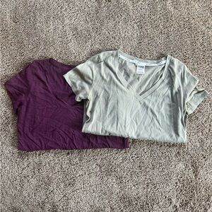BUNDLE VS Pink V neck tees